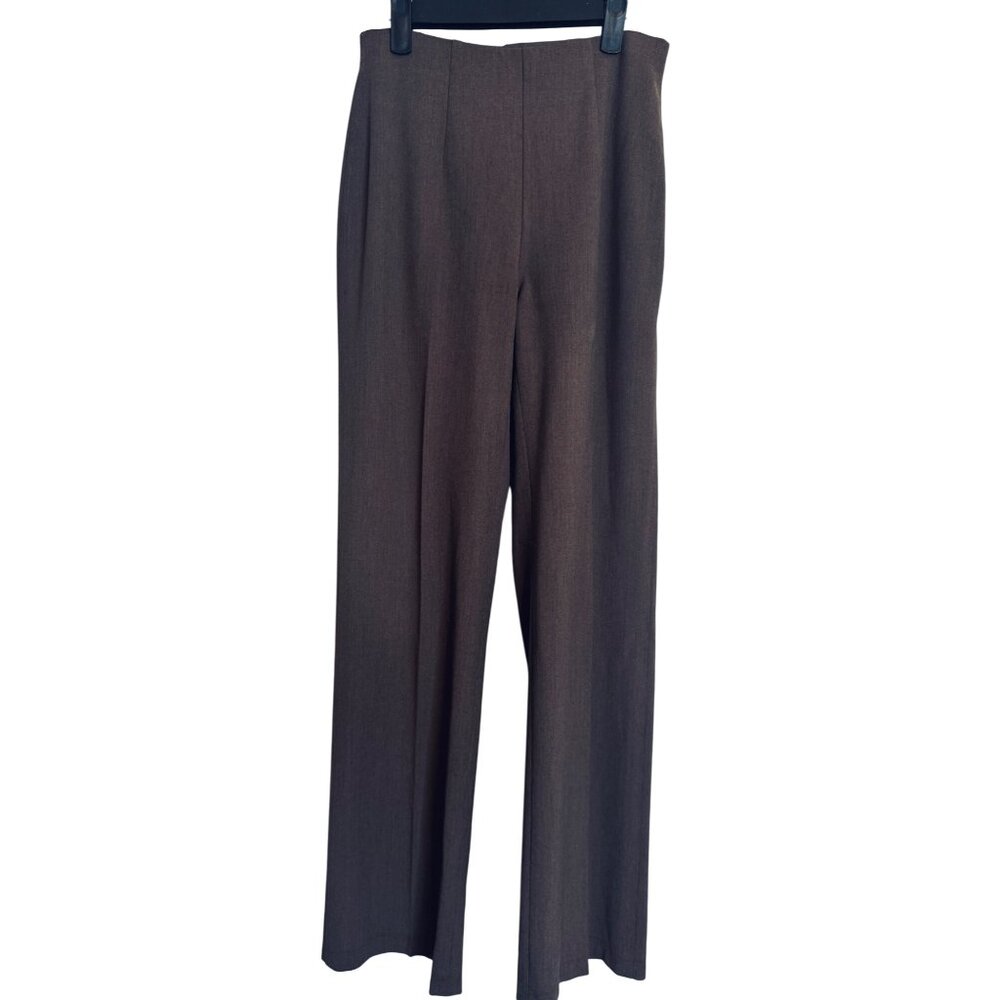 Banana Republic 2L Petite Womens Stretch Taupe/Brown Dress Pants Polyester